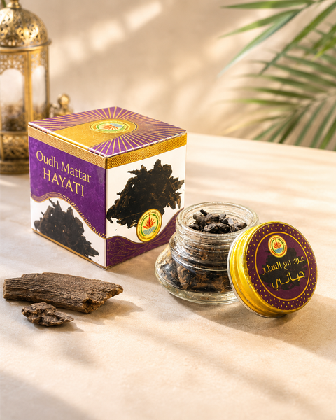 Hayati Arabian Oudh Muattar – Oud Hindi, Amber & Mukhallat Seufi | Premium UAE Incense