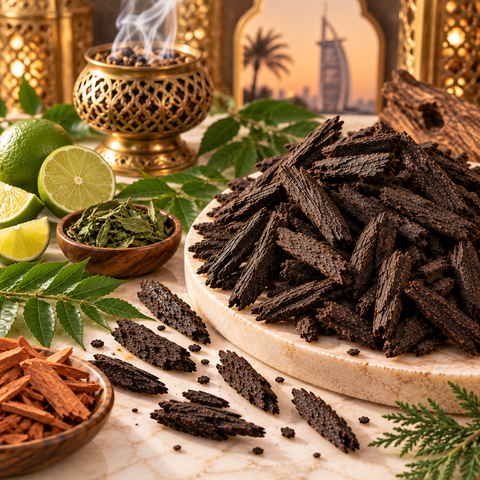 Bint Al Arab Arabian Incense Oud – Cedarwood, Neem & Lime | Premium UAE Bukhoor Fragrance