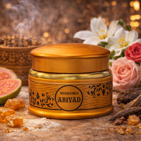 Mukhamria Abiyad Hydrating Skin Moisturizer 30ml – Amber, Vanilla & Musk Jamid Gel Perfume