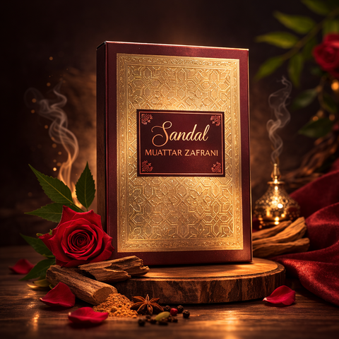 Sandal Muattar Zafrani Arabian Incense – Saffron, Oud & Sandalwood | Premium Oudh Muattar | UAE