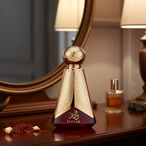 Ishtar Perfume – Woody, Spicy & Powdery Fragrance with Saffron, Lavender & Vanilla