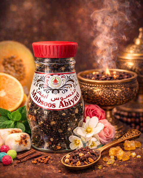 Mabsoos Abiyad – Sweet & Fresh Arabian Incense with Mint, Candy, Oud & Vanilla