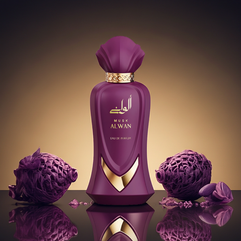 Musk Alwan – Luxurious Musky Floral Perfume with Cocoa, Rose, Almond & Vanilla