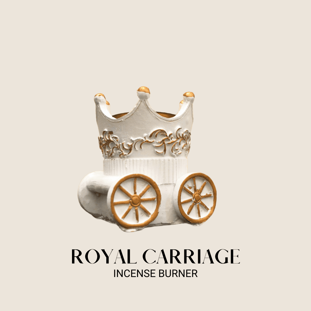 Royal Carriage Incense Burner - White Gold - HSA Perfumes