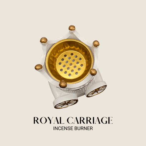 Royal Carriage Incense Burner - White Gold - HSA Perfumes