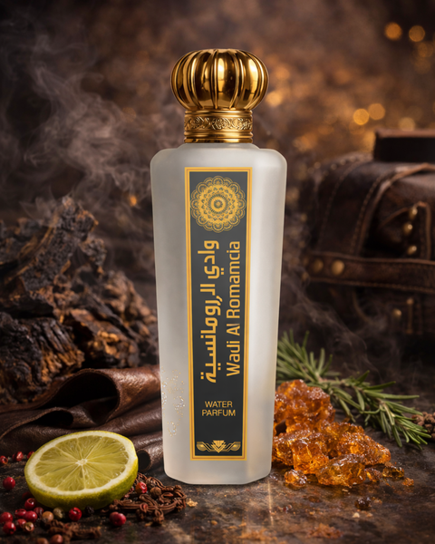 Wadi Al Romancia Water-Based Perfume – Alcohol-Free Oud, Leather & Spicy Unisex Fragrance