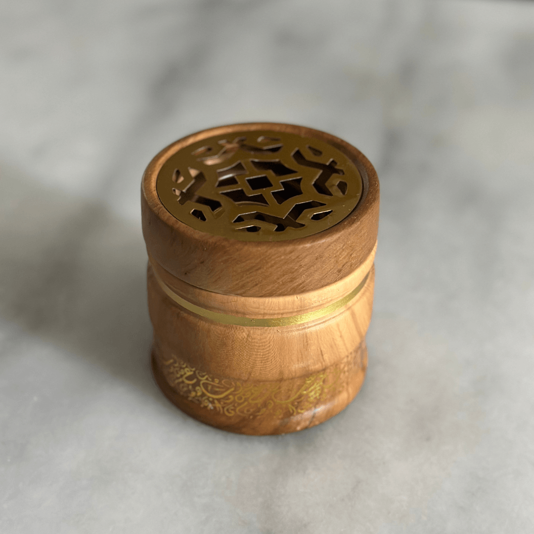 Wooden ARABIAN CALLIGRAPHY Ceramic Burner - White - HSA Perfumes